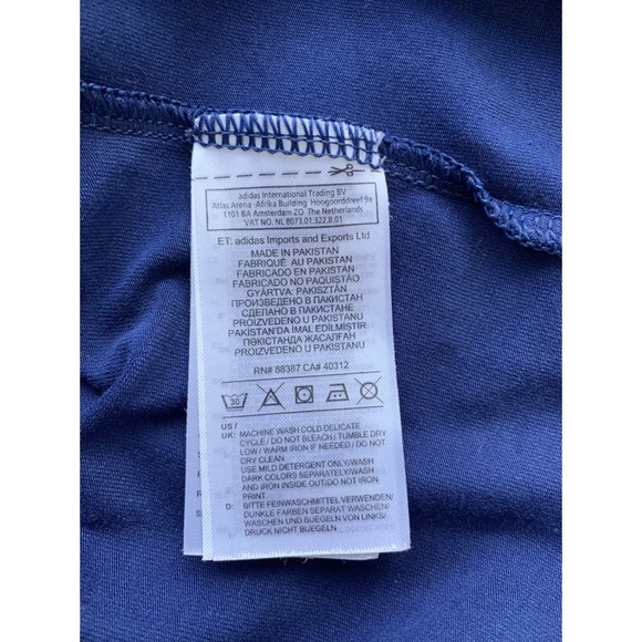 Medium, Adidas, navy blue and white tee - Picture 11 of 13